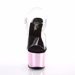 Pleaser Shoes Adore-708 Sandals Female Black, Transparent