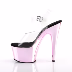 Pleaser Shoes Adore-708 Sandals Female Black, Transparent