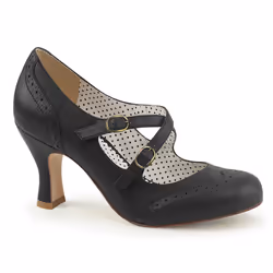 Pleaser Shoes Flapper-35, Pumps, Female, Adult, Black, 7.6 cm, Fashion