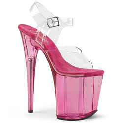 Pleaser Shoes Flamingo-808T Sandals Female Red, Transparent