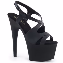 Pleaser Shoes Adore-730, Sandals, Female, Adult, Black, Stilettos, 17.8 cm