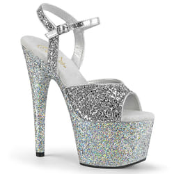 Pleaser Shoes Adore-710LGRT Sandals Female Silver