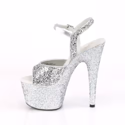 Pleaser Shoes Adore-710LGRT Sandals Female Silver