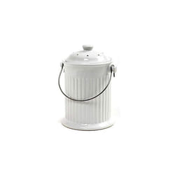 Norpro, White , 1 Gallon Ceramic Compost Keeper, One Size