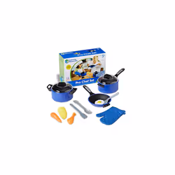 Learning Resources Pretend & Play Pro Chef Set Kitchen Toys for Kids Pretend Kitchen Pots and Pans for Kids 13 Pieces Ag ...