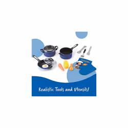 Learning Resources Pretend & Play Pro Chef Set  Kitchen Toys for Kids  Pretend Kitchen  Pots and Pans for Kids  13 Pieces  Ages 3+
