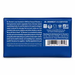 Dr. Bronner 's - Pure-Castile Bar Soap (Peppermint  5 ounce  6-Pack) - Made with Organic Oils  For Face  Body & Hair  Gentle & Moisturizing  Biodegrad