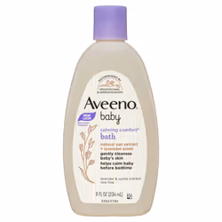 Aveeno Baby Calming Comfort Bath with Relaxing Lavender & Vanilla Scents, Hypoallergenic & Tear-Free Formula, Paraben- & Phth ...