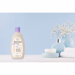 Aveeno Baby Calming Comfort Bath with Relaxing Lavender & Vanilla Scents, Hypoallergenic & Tear-Free Formula, Paraben- & Phthalate-Free, 8 fl. oz
