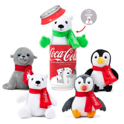 Coca-Cola Pop Cans! Collectible 5"""" Plush Stuffed Animal in 12oz Can - Character Will Vary - Collect Them All!