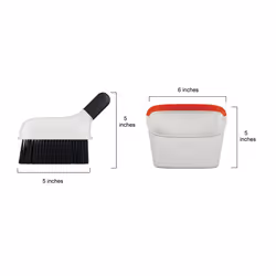 OXO Good Grips Compact Dustpan and Brush Set - Black/White/Red
