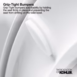 KOHLER K-7316-0 Quick Release Round Front Toilet Seat  White