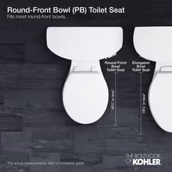 KOHLER K-7316-0 Quick Release Round Front Toilet Seat  White