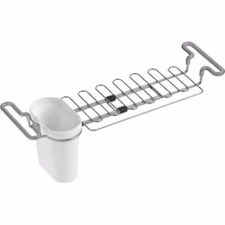 KOHLER K-5473-0 Multi-Purpose Over-The-Sink Drying Rack Caddy with Ki