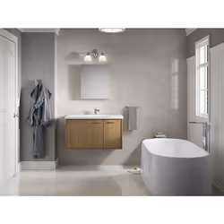 KOHLER Medicine Cabinet  Bathroom Medicine Cabinet  Slow-Close Mirrored Door and Interior  Surface or Recessed Installation