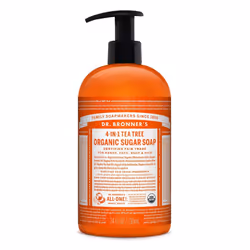 Dr. Bronner's - Organic Sugar Soap (Tea Tree, 24 Ounce) - Made with Organic Oils, Sugar and Shikakai Powder, 4-in-1 Usesâ¦