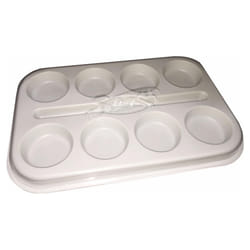 Sax Empty Plastic Palette with Lid  14-1/2 X 9-1/2 Inches  White - 411926