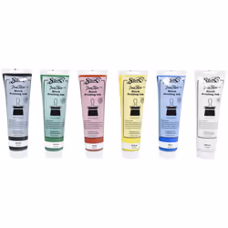 Sax Block Printing Inks for School and Arts and Crafts Use  Fluorescent Colors  5 Ounce Tubes  Set of 6