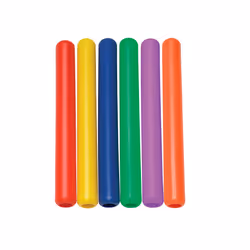 Sportime Beginner Relay Batons  11-1/2 Inches  Assorted Colors  Set of 6 - 1478836