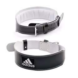 Adidas Leather Weight Lifting Belt Gym Power Training Lumbar Back Support - L