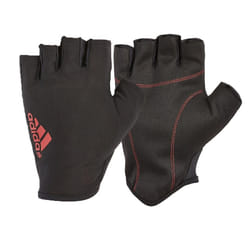 Adidas Half Finger Essential Gloves Weight Lifting Gym Exercise Fitness Workout - Red, XL