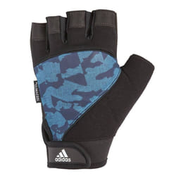Adidas Half Finger Performance Weight Lifting Gloves Training - Blue Camo, XL
