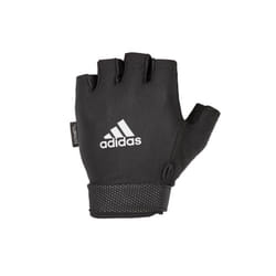 Adidas Adjustable Essential Gloves Weight Lifting Fitness Training Gym Workout - White, M