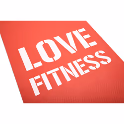 Reebok Love Fitness Mat Exercise Gym Yoga Workout - Red