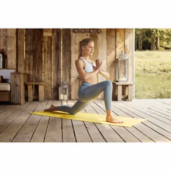 Reebok 4mm Yoga Mat Non-Slip Exercise Gym Training Fitness Workout - Yellow