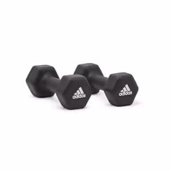 Adidas Hex Dumbbells Neoprene Coated Cast Iron Hand Weights Gym 1-5kg Pairs - 2 x 2kg