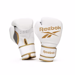 Reebok Boxing Gloves Sparring Bag Adult Kids MMA Training - Gold/White, 12oz