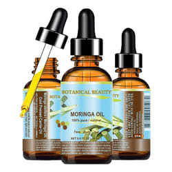 Botanical Beauty Moringa Oil for Face  Body  Hair  0.5 fl. oz.