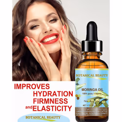 Botanical Beauty Moringa Oil for Face  Body  Hair  0.5 fl. oz.