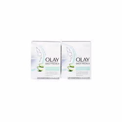 Olay Daily Facials Gentle Clean 5-in-1 Water Activated Cloths with Vitamin E for Younger Looking Skin  33 Ea (Pack of 2)