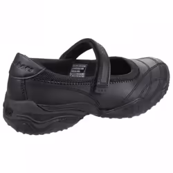 ) Velocity Pouty | Black | Girls Riptape School Shoes - 13.5 (Children's