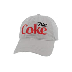 Coca-Cola 887600 Diet Coke Embroidered Logo Gray Adjustable Hat