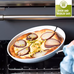 GreenPan Padova Hard Anodized Healthy Ceramic Nonstick  8"""" and 10"""" Frying Pan Skillet Set  PFAS-Free  Dishwasher Safe  Light Blue