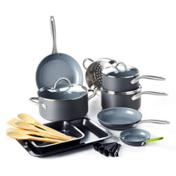 GreenPan Lima Hard Anodized Healthy Ceramic Nonstick 18 Piece Cookware
