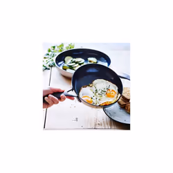 GreenPan Venice Pro Noir Non-Stick 20cm & 26cm Frying Pan Set Stainless Steel, PFAS Free, Silver