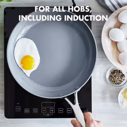 GreenPan Valencia Pro Hard Anodized Healthy Ceramic Nonstick 11"""""""" Frying Pan Skillet  PFAS-Free  Induction  Dishwasher Safe  Oven Safe  Gray