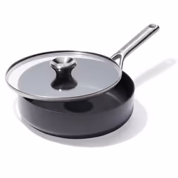 OXO Professional 3QT Saute Pan Jumbo Cooker with Lid Hard Anodized Ceramic Nonstick Cookware PFAS-Free Stainless Steel Ind ...