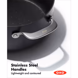 OXO Professional 5QT Stock Pot with Lid  Hard Anodized Ceramic Nonstick Cookware PFAS-Free  Stainless Steel Handles  Induction Suitable  Diamond Reinf