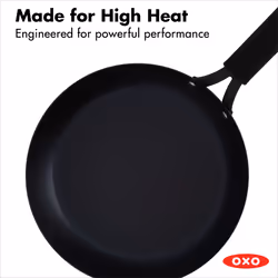 OXO Obsidian Pre-Seasoned Carbon Steel  10"" Frying Pan Skillet with R