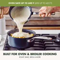 GreenPan Prime Chatham 1QT & 2QT Saucepan Pot Set with Glass Lids  Hard Anodized Diamond Infused Ceramic Nonstick  PFAS-Free  Dishwasher Safe  Oven Sa