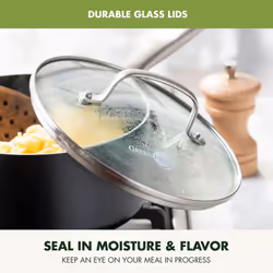 GreenPan Prime Chatham 1QT & 2QT Saucepan Pot Set with Glass Lids  Hard Anodized Diamond Infused Ceramic Nonstick  PFAS-Free  Dishwasher Safe  Oven Sa