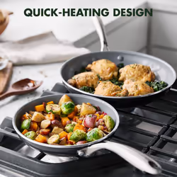 GreenPan Swift Healthy Ceramic Nonstick  8"" and 10"" Frying Pan Skill
