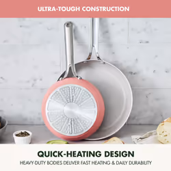 GreenPan Nova 8  & 10  2 Piece Frying Pan Skillet Set  Oprahs Favorite Things 2024  Induction Suitable PFAS-Free Nontoxic Ceramic Nonstick  Dishwasher