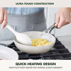GreenPan Nova 8  Frying Pan Skillet  Induction Suitable Diamond Infused PFOA and PFAS-Free Nontoxic Ceramic Nonstick  Dishwasher and Oven Safe Fry Pan