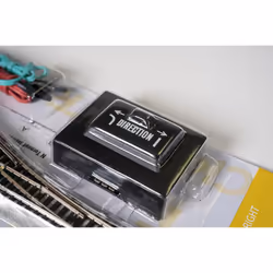 Bachmann Trains - Snap-Fit E-Z TRACK REMOTE TURNOUT - RIGHT (1/card) - NICKEL SILVER Rail With Grey Roadbed - N Scale, 8