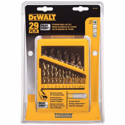 DEWALT Titanium Nitride Coated Drill Bit Set with Pilot Point 29-Piece (DW1369)